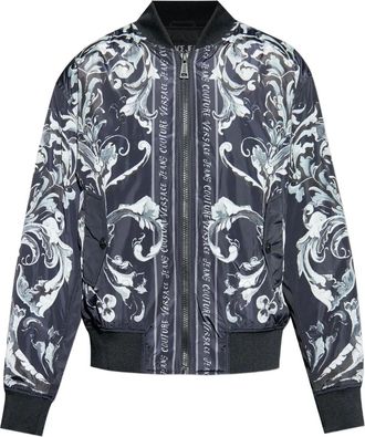 Versace Jeans Couture Bomber con stampa barocca - Nero