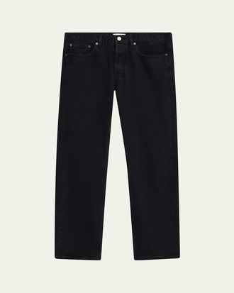 Frame Denim Mens Straight-Fit Black Denim Jeans
