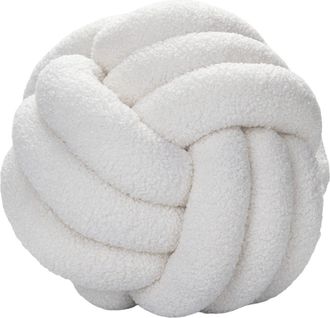 OEM Coj&iacute;n De Bolas Anudadas, Coj&iacute;n De Bolas Anudadas Coj&iacute;n De Sof&aacute; De Lana De Cordero Tejido A Mano Ultrasuave Coj&iacute;n Complementario Coj&iacute;n De Sof&aacute; Beige, 2