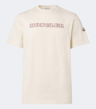 Moncler Camiseta de jersey de algod&oacute;n bordada con logo
