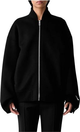 Sportmax Pure Wool Double Bomber - Dames - Bomber jackets - Zwart - S - Wol - Jassen