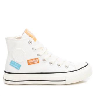 Xti Womens Canvas High-Top Sneakers In White