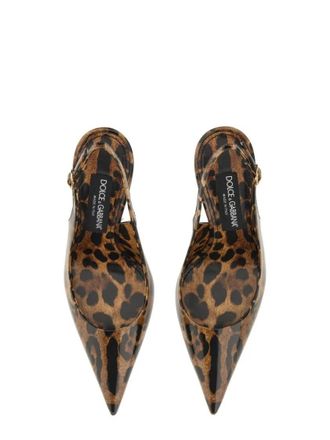 Dolce & Gabbana Hohe Schuhe - Leather Sling Back - Gr. 36 (EU) - in Bunt - f&uuml;r Damen