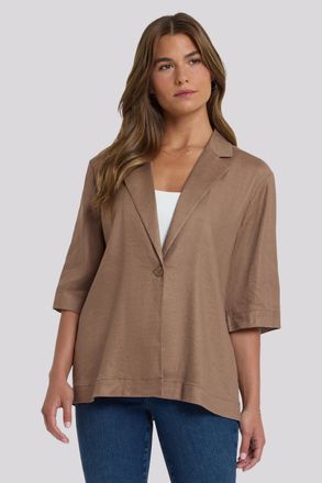 NYDJ Elleboogmouw Blazer in Stretch Linnen