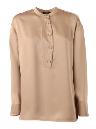Emporio Armani Silky Band Collar Shirt