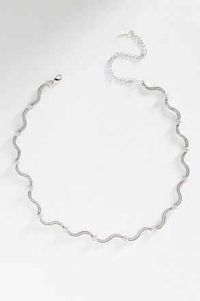 Crystal Haze Swirl Tennis Necklace