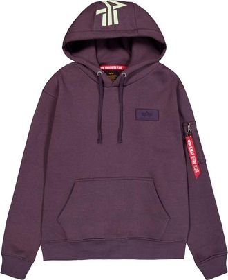 Alpha Industries Alpha Industries Mens Backprint Hoodie - Violet - Size X-Large