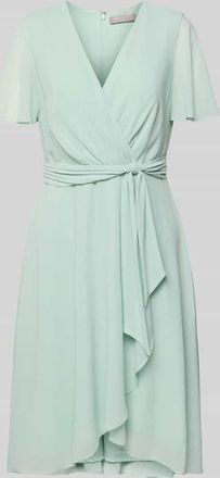 Christian Berg Cocktail Knielanges Cocktailkleid in Wickel-Optik in Lind, Gr&ouml;&szlig;e 34