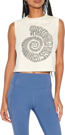 Spiritual Gangster Shell Crawford Crop Tank In Canvas