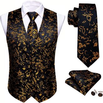 Barry.Wang Camicia Da Uomo Alla Moda, Tinta Unita, In Raso Traspirante Casual Da Lavoro A Righe A Maniche Lunghe Per Feste Lavoro Matrimonio Camicia Nera S 118819722