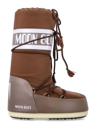 Moon Boot Brown Logo Boots