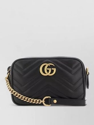 Gucci gg marmont mini leather chain crossbody bag
