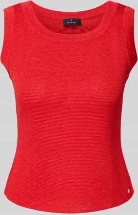Monari Tanktop in Strick-Optik in Cognac, Größe 36