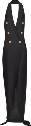 Balmain 6 Buttons Long Halterneck Knit Dress Clothing