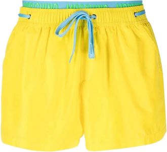Moschino Heren Zwemkleding Logato Groffato - Heren - Strandmode - Geel - 2XL - Polyester - Badmode