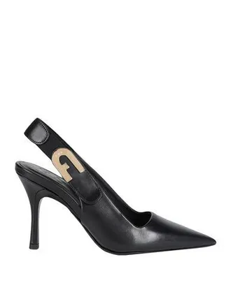 【在庫有 国内発送】FURLA CODE MULE PUMP T.50 黒 ミュール フルラ ブラックレザー ミュールパンプス FURLA CODE BLACK