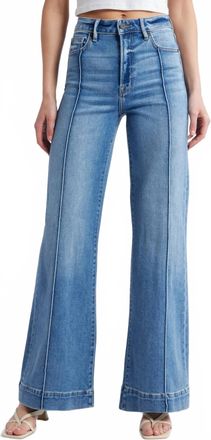Hidden Jeans High Waist Flare Jeans In Pintucks