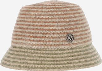 Maison Michel Womens Bucket Hat Souna Multicolour Linen