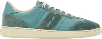 Ferragamo Debossed Logo Lace-Up Sneakers, Size 6