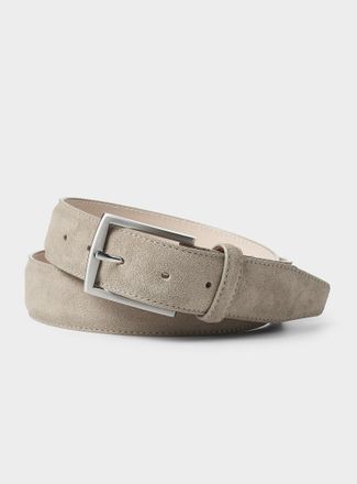Le 31 Mens Topstitched suede belt Made in Canada