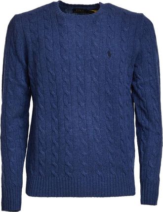 Polo Ralph Lauren Cable Knit Crew Neck Sweater In Cashmere Blend