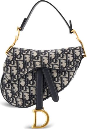 Dior Saddle Handbag Oblique Canvas Mini shoulder bag - Blu