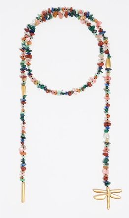 Bimba & Lola Dragonfly multicolor stones necklace in Blue at Nordstrom