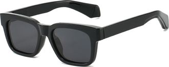 Generic Square Polarized Mens Driving Sunglasses Outdoor Women Commuter Sun Glasses(Black)