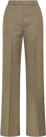 Cruna High-Waisted Wide-Leg Textured Trousers
