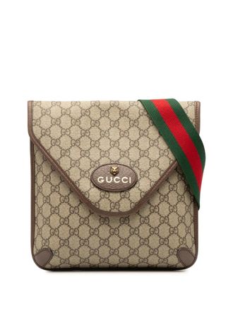 Gucci 2016-2025 Medium GG Supreme Neo Vintage Flap crossbody bag - Marrone