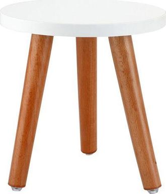 OEM Soporte Peque&ntilde;o Para Flores, Soporte Para Macetas, Peque&ntilde;o Soporte Redondo N&oacute;rdico Para Mesa De Interior, Di&aacute;metro 20 Cm, Altura 22 Cm, Color Madera M