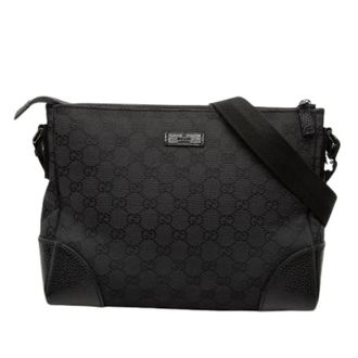 Gucci Pre-owned Cross Body Bags, female, Black, Size: ONE SIZE Pre-owned Canvas Crossbody Bag