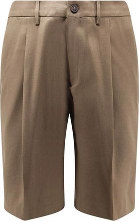 Golden Goose Bermuda Shorts - Heren - Korte Broeken - Bruin - M - Wol - Korte Broeken