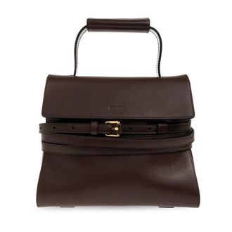 Moschino Borsa in Pelle Tie Me - - Bags - Donna - Marrone - ONE SIZE