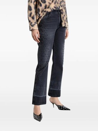 Ga&euml;lle Paris Slim-fit broek met applicatie - Zwart