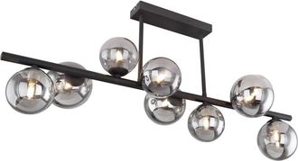 Globo Lighting Plaf&oacute;n - Riha - Negro - Vidrio - L&aacute;mpara De Vidrio De