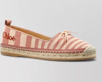 Chlo&eacute; striped espadrille ballerina shoes