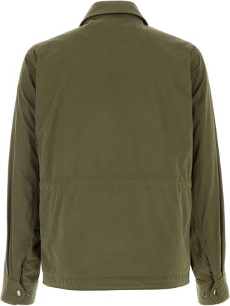 Moncler Mens Roquille Jacket Green Polyester Cotton Polyamide
