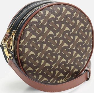 Burberry Womens Monogram Louise E-Canvas Shoulder Bag - Check - Size: UNI