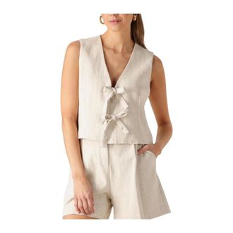 Notre-V Jassen, Dames, Beige, L, Zand Nv-Freida Top - Veelzijdig en Stijlvol