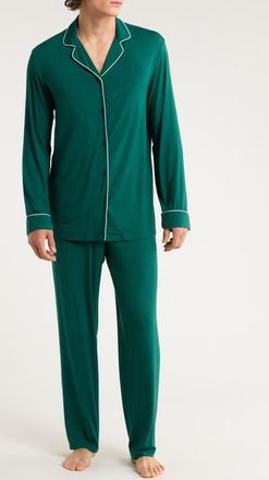 Nordstrom Moonlight Eco Pajamas in Green Garnet at Nordstrom, Size Xx-Large