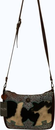 Myraswim Womens Andean Leather Hairon Bag In Brown Mult