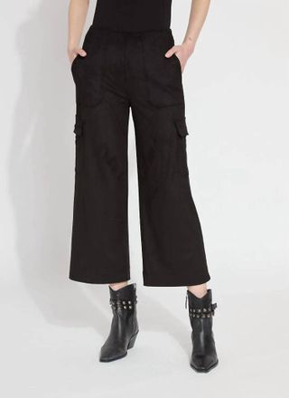 Lyssé Anita Hi Waist Vegan Crop Cargo In Black