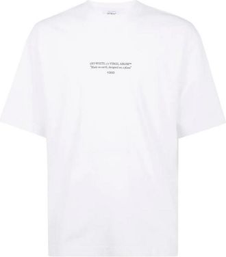 Off-white Slogan Print Cotton T-Shirt