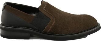 A.Testoni Suede Slip-ons - Brown