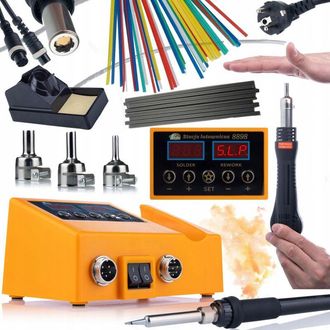 OEM Rosfix Estaci&oacute;n De Soldadura 2 En 1 Rosfix Orange Husky Oh660 Electric S Series+carpeta Para Soldar Pl&aacute;stico Pp Negro 10uds 20cm + Carpetas 2x Pp, Pe,