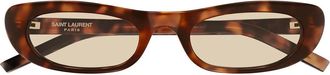 Saint Laurent Sunglasses Sl 557 Shade 008 Brown/Brown Women