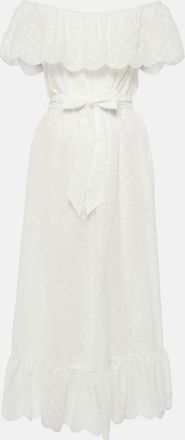 Marysia Swim Off-shoulder cotton midi dress