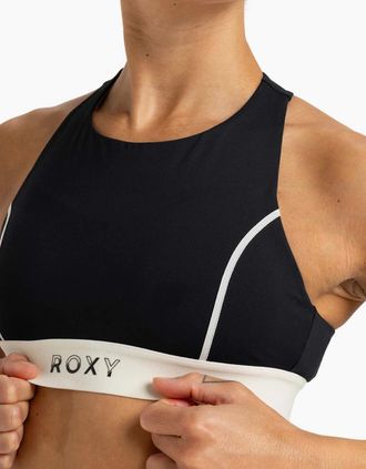 Roxy Womens Roxy Womens Bold Moves Sports Bra - Black/Grey - Size: 10/8