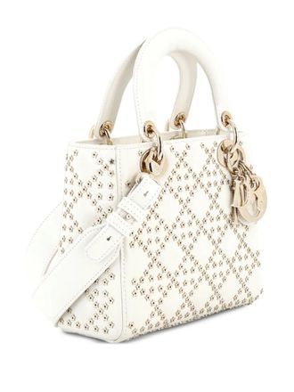 Dior My ABCDior Lady Dior Bag Cannage Lucky Star Studded Lambskin crossbody bag - Wit